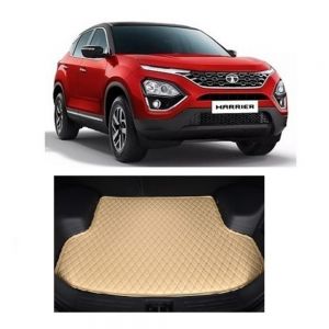 7D Car Trunk/Boot/Dicky PU Leatherette Mat for	Harrier  - Beige